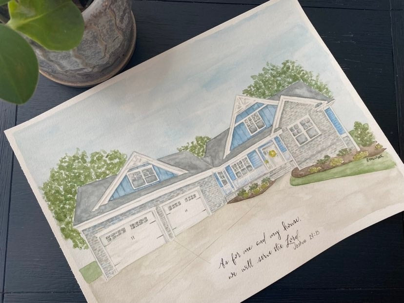 Custom Home Portraits, House Painting