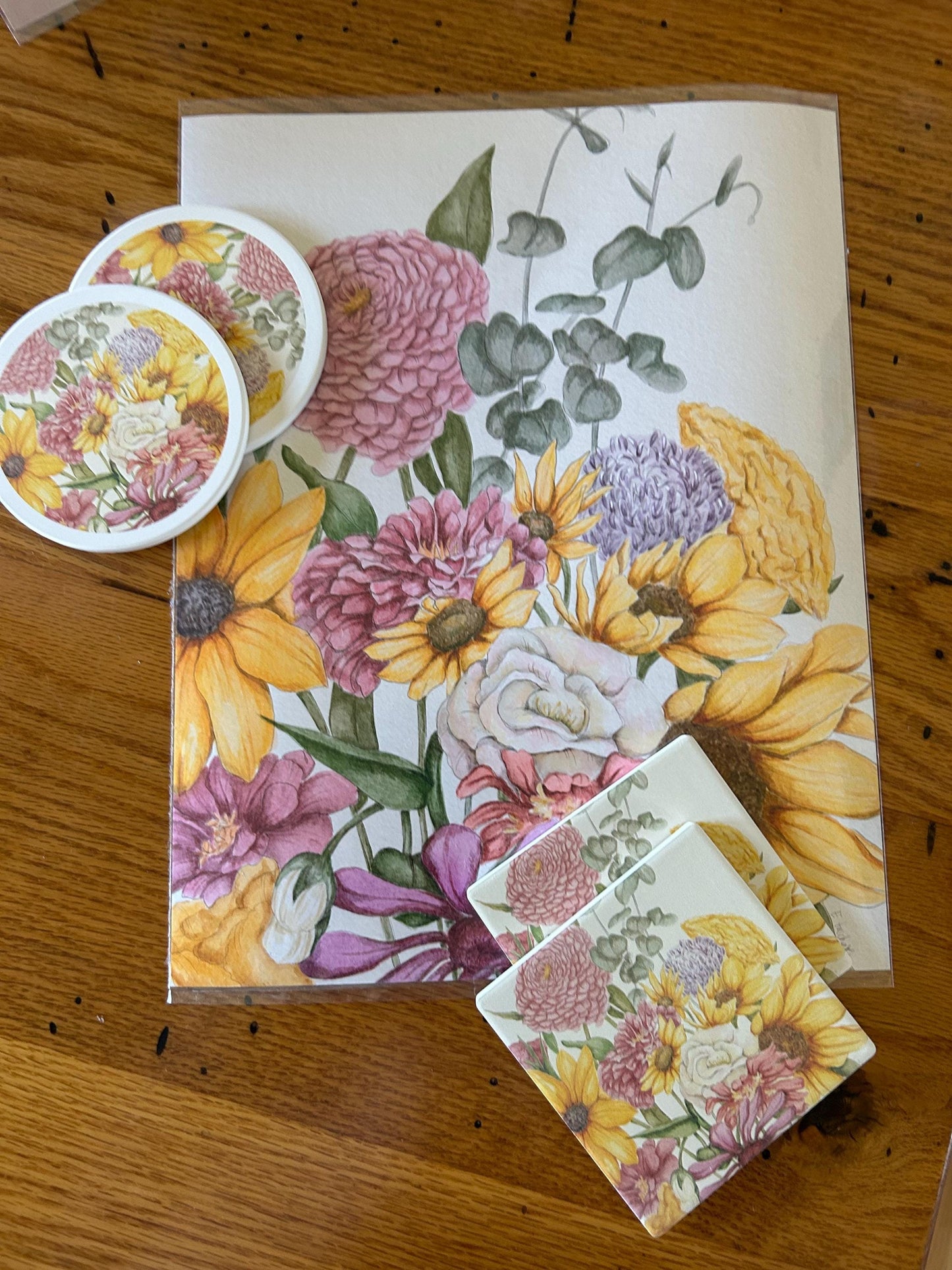 Print: Digital Watercolor Floral Print 11x14