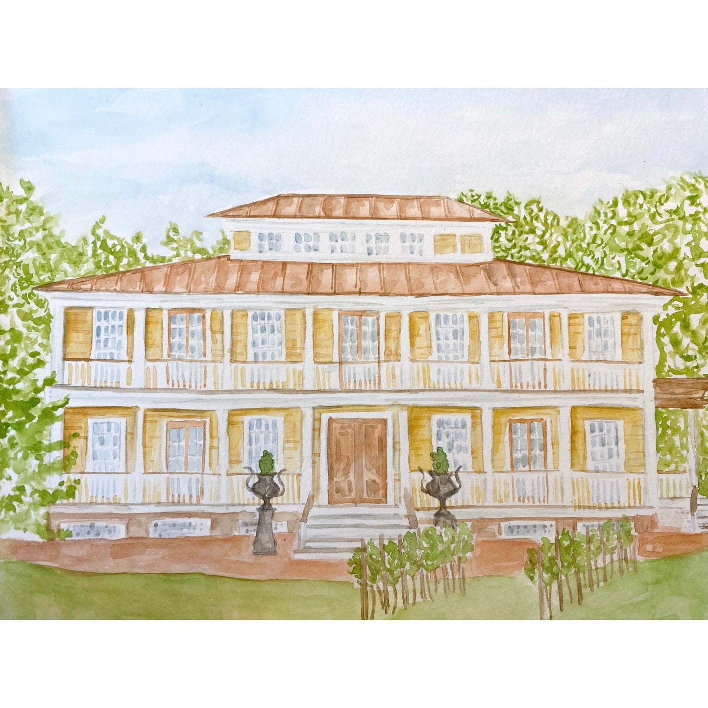 Custom Home Portraits, House Painting